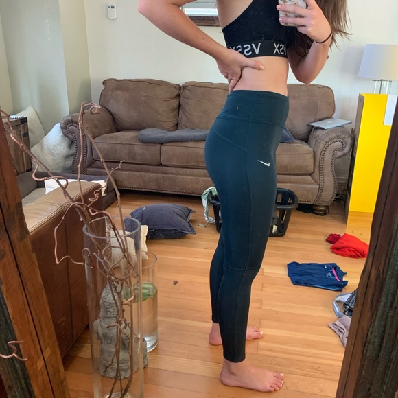 Dark green nike leggings Clearance